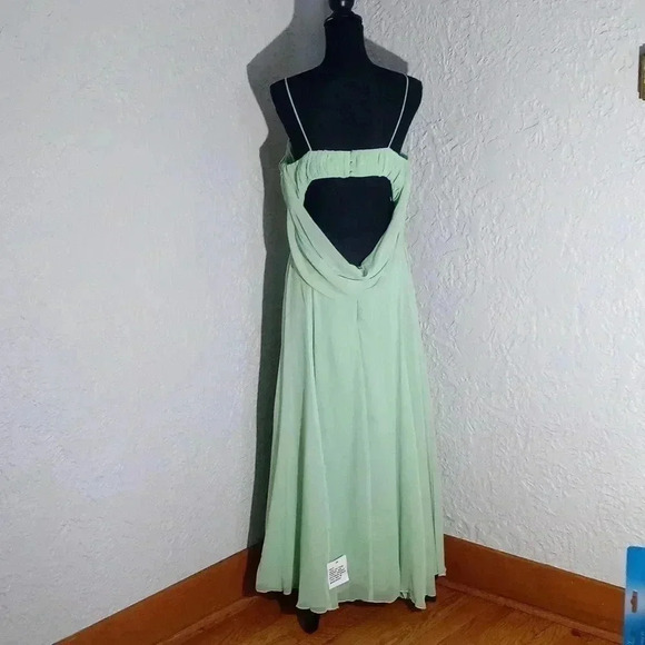 ASOS DESIGN corset midi dress with soft cowl front in green - Picture 7 of 10